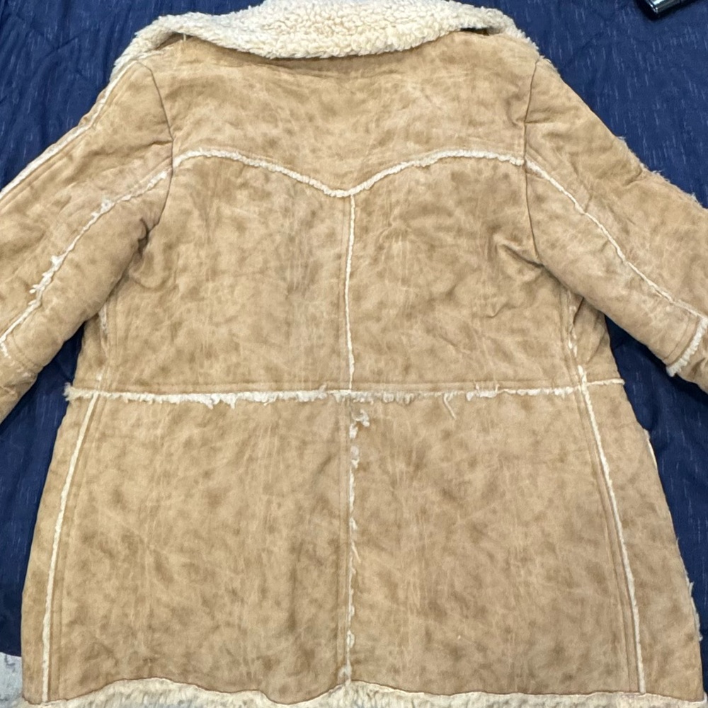 Women's Tan Shearling Coat - Picture 7 of 7